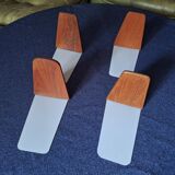 Ensemble de 4 serre-livres en teck du milieu du siècle, Kai Kristiansen attr., Danemark, années 1960