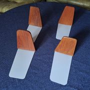 Set of 4 mid century teak bookends, Kai Kristiansen attr., Denmark 1960s