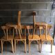 Lot de 6 chaises bistrot Baumann vintage