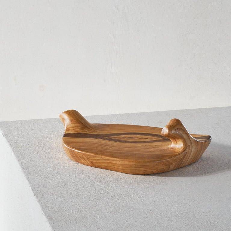 Grandjean-Jourdan 'Faux Bois' ceramic table centrepiece Vallauris 1960s