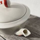 White Limoges porcelain teapot