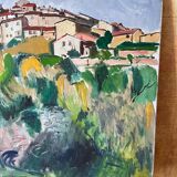 Original painting signed Balaloeff – Village on a hill