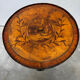 Table bouillotte/table jeu de Style Louis XVI en marqueterie vers 1900
