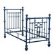 Simple old lacquered iron bed, Italy, 19th-20th century.