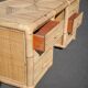 Bamboo desk, large drawer desk with chair, storage, bamboo furniture, interior decoration