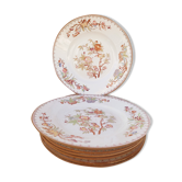 8 assiettes plates Sarreguemines décor Minton