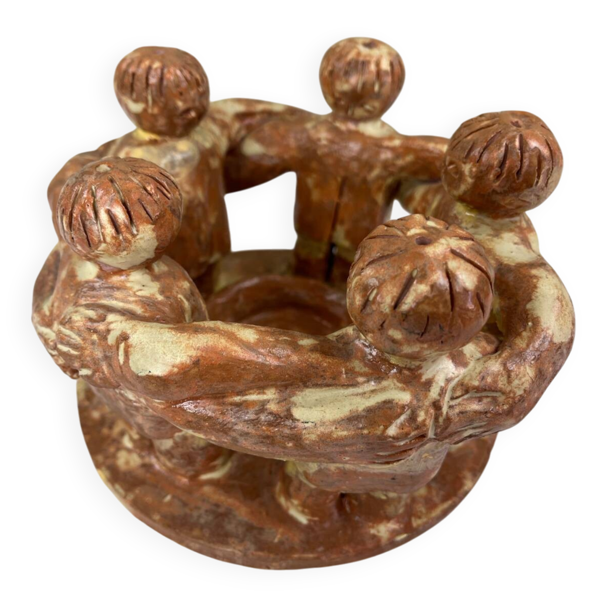 Handmade pottery candle holder