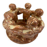 Handmade pottery candle holder