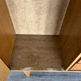 Armoire multifonctions en bois et rotin