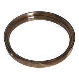 Gilac round mirror smoked Plexiglas vintage 1960