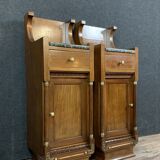 Pair of empire mahogany bedsides