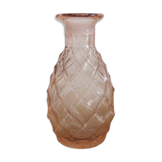 Vintage pink glass vase