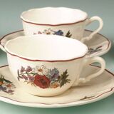 Coffee service in Sarreguemines earthenware, Agreste model.