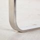 Steel armchair with leather upholstery