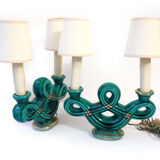 Pair of candlestick lamps