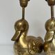 Pair of brass duck lamps, 1980