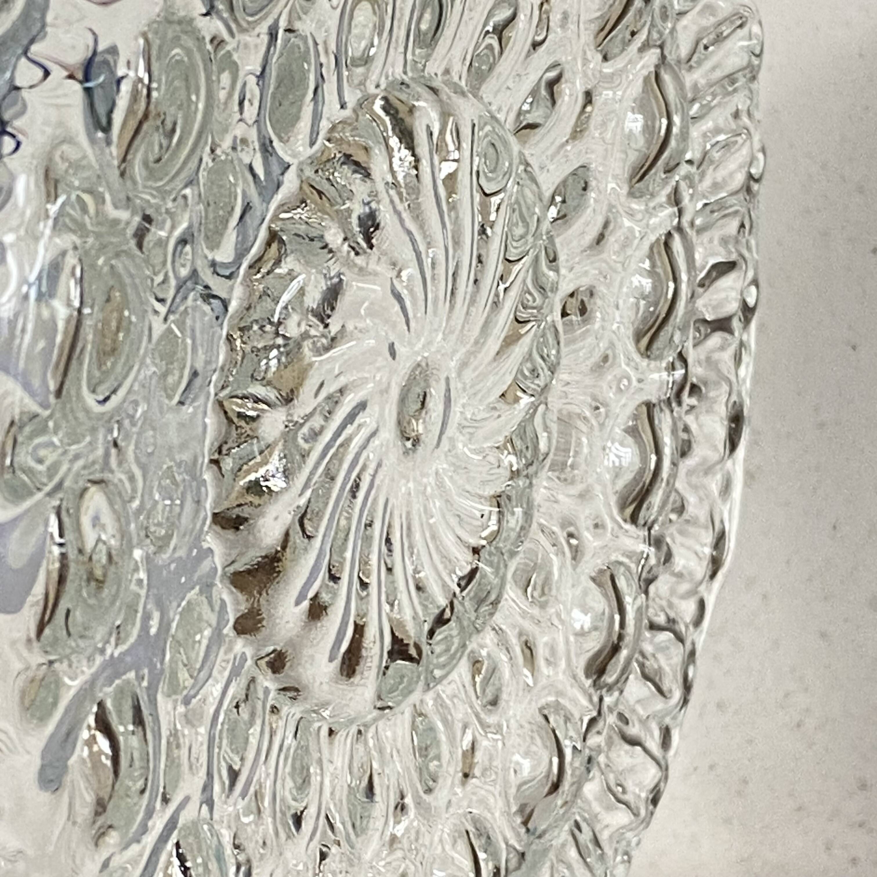 Round wall light ceiling fixture transparent glass vintage antique lamp