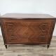 Commode des années 1980 en noyer, palissandre et érable.