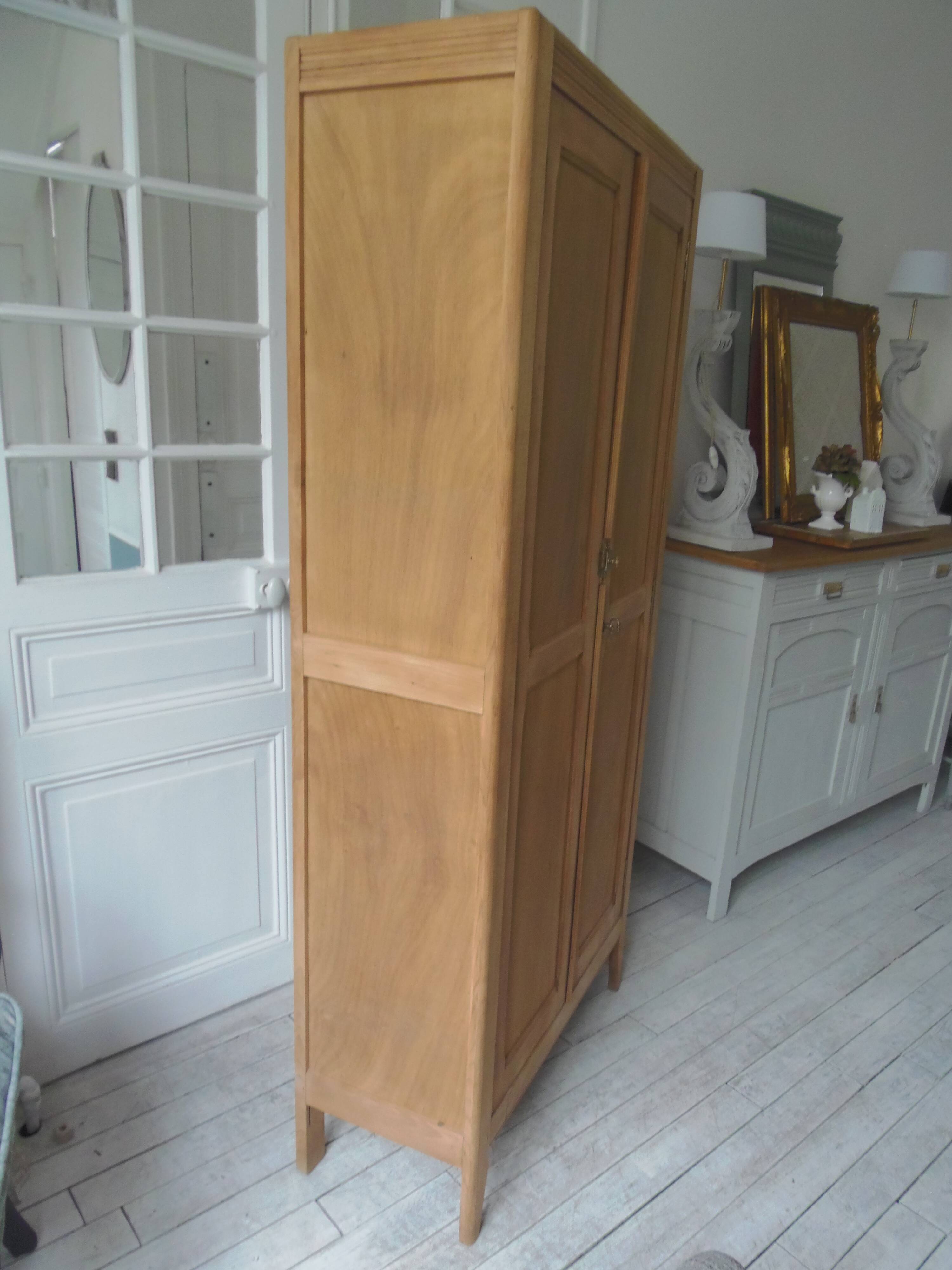 Vintage Parisian wardrobe has been completely sanded and waxed.