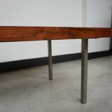 Coffee table, rosewood and chrome, 1960s