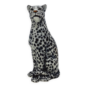 Snow Leopard Ceramic Statue