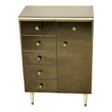 Vintage Italian mirror glass chest of drawers 1960
