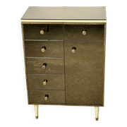 Commode italienne en verre miroir vintage 1960