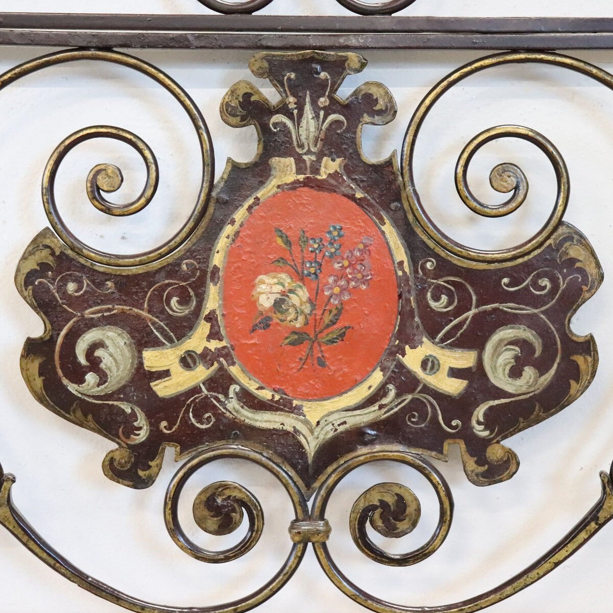 Pair Of Antique Headboards In Wrought Iron, Italy Early 19th Century