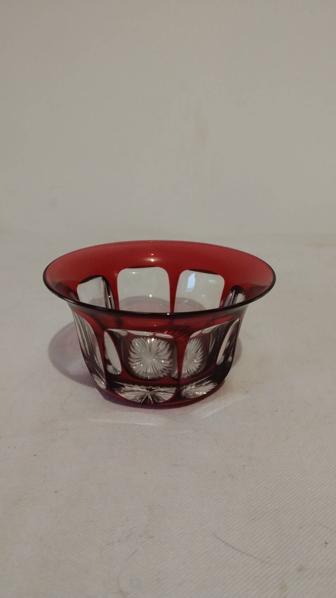 Small colored crystal cup