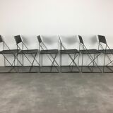 6 X-Line chairs by Niels Jorgen for Magis Italy Memphis style 1980