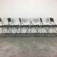 6 X-Line chairs by Niels Jorgen for Magis Italy Memphis style 1980
