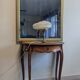 Large gilded wooden mirror 78 x 96 cm