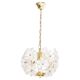Medium Hollywood Regency style ceiling light, white flowers, Italy, 1960s.
