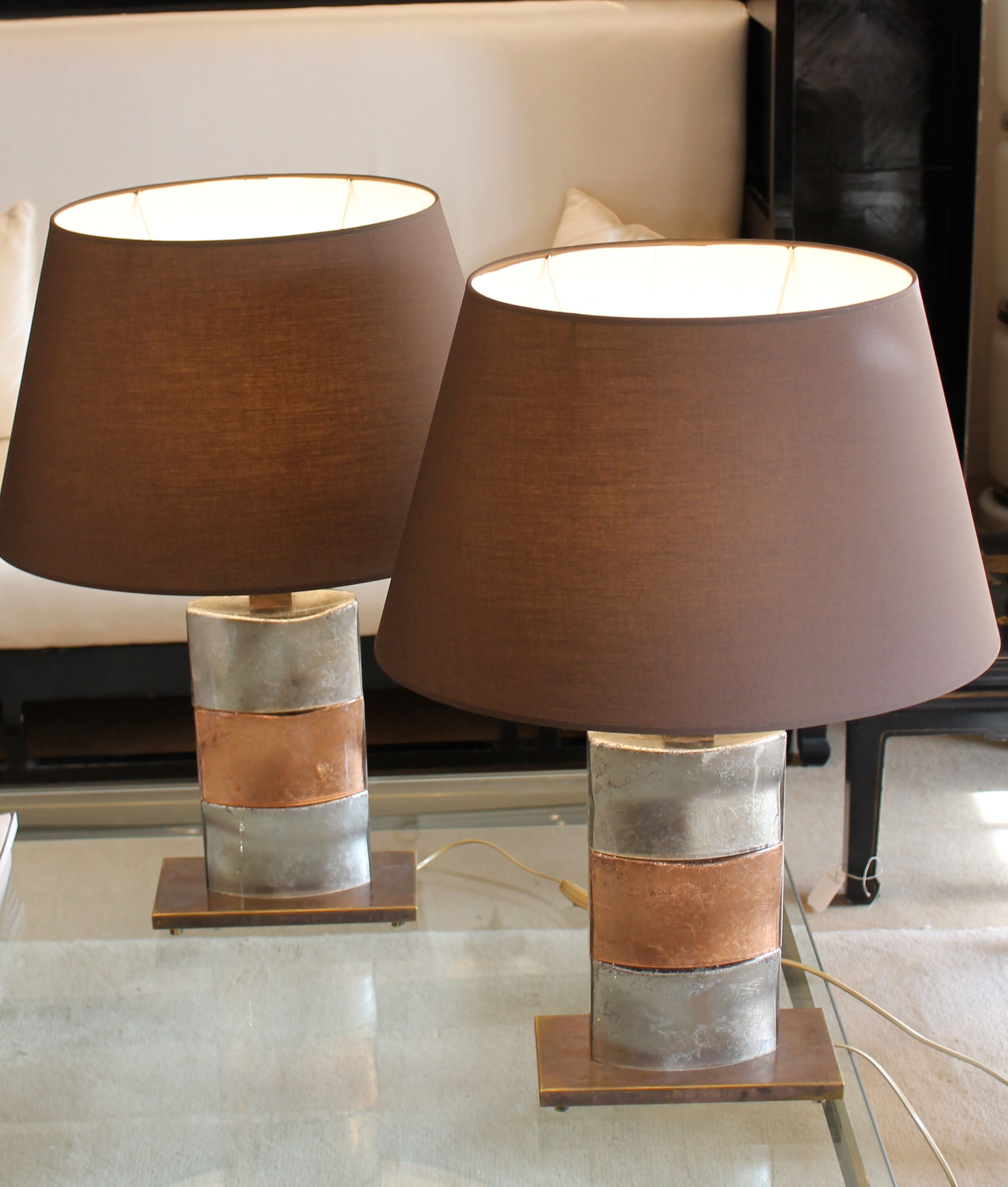 Pair of Murano lamps