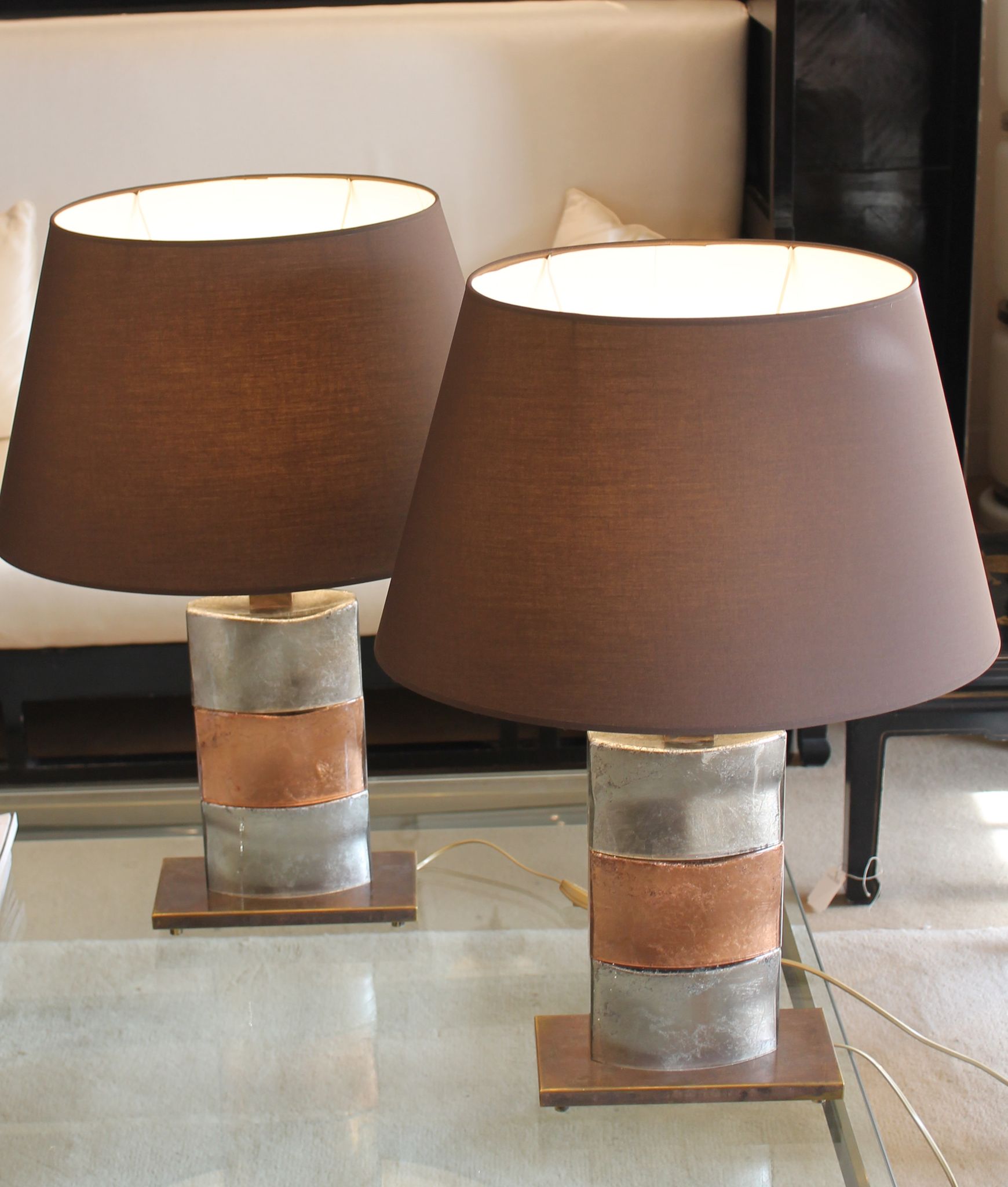 Pair of Murano lamps