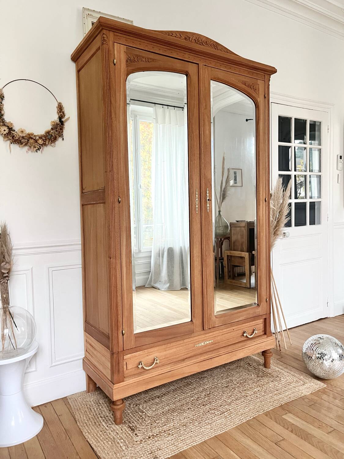 Fully restored mahogany wardrobe