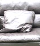 Rochebobois leather corner sofa