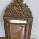 Old mirror with embossed brass beads, late 19th century