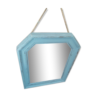 Mirror frame in patinated wood deco