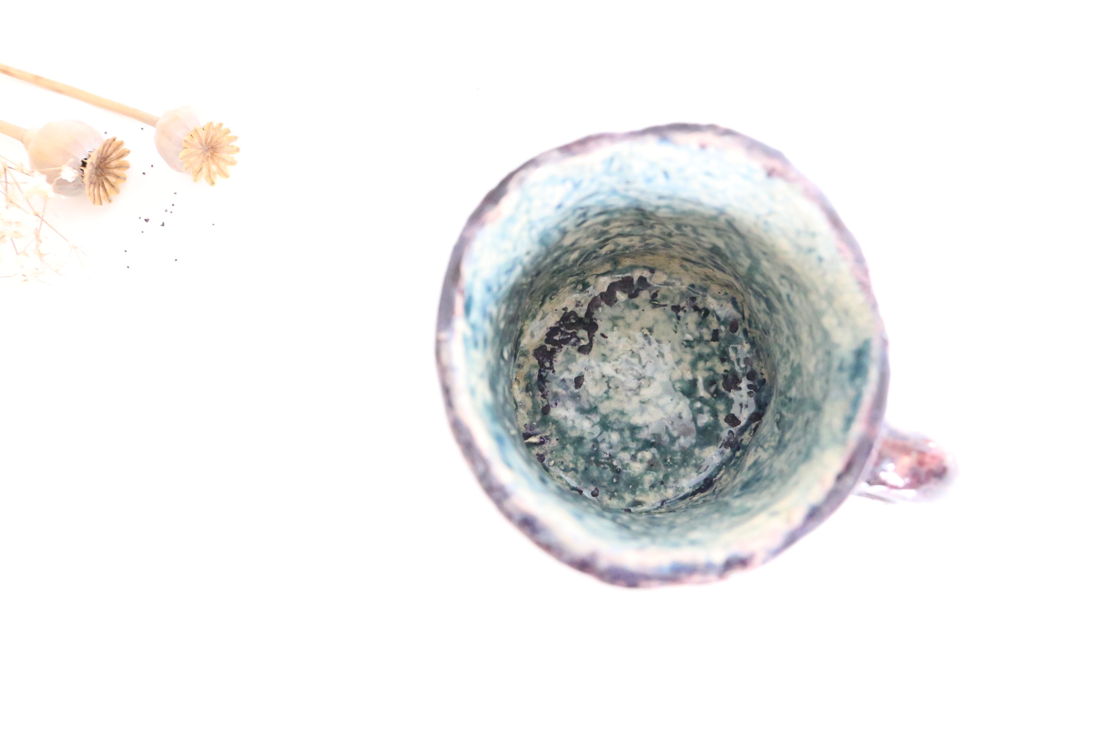 Pottery mug, handmade, vintage