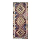 Antique Anatolian Carpet, Hand-Woven Runner, Turkish Kilim