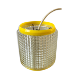 Suspension en plexi jaune et transparente années 70