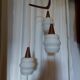 Large suspension boomerang teak , Philips design Louis Kalff ( 114 cm )