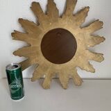 Vintage mirror 1960 sun witch gold leaf - 40 cm