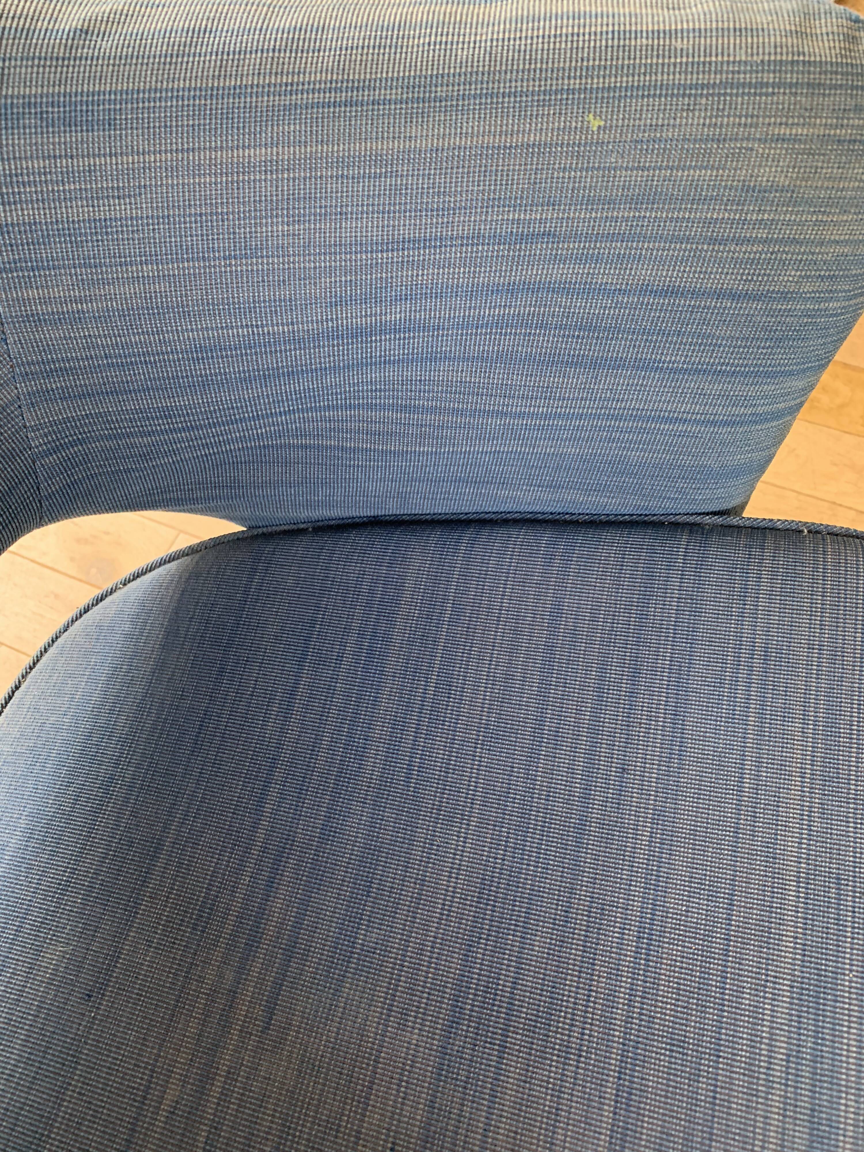 Blue armchair in the 1970s