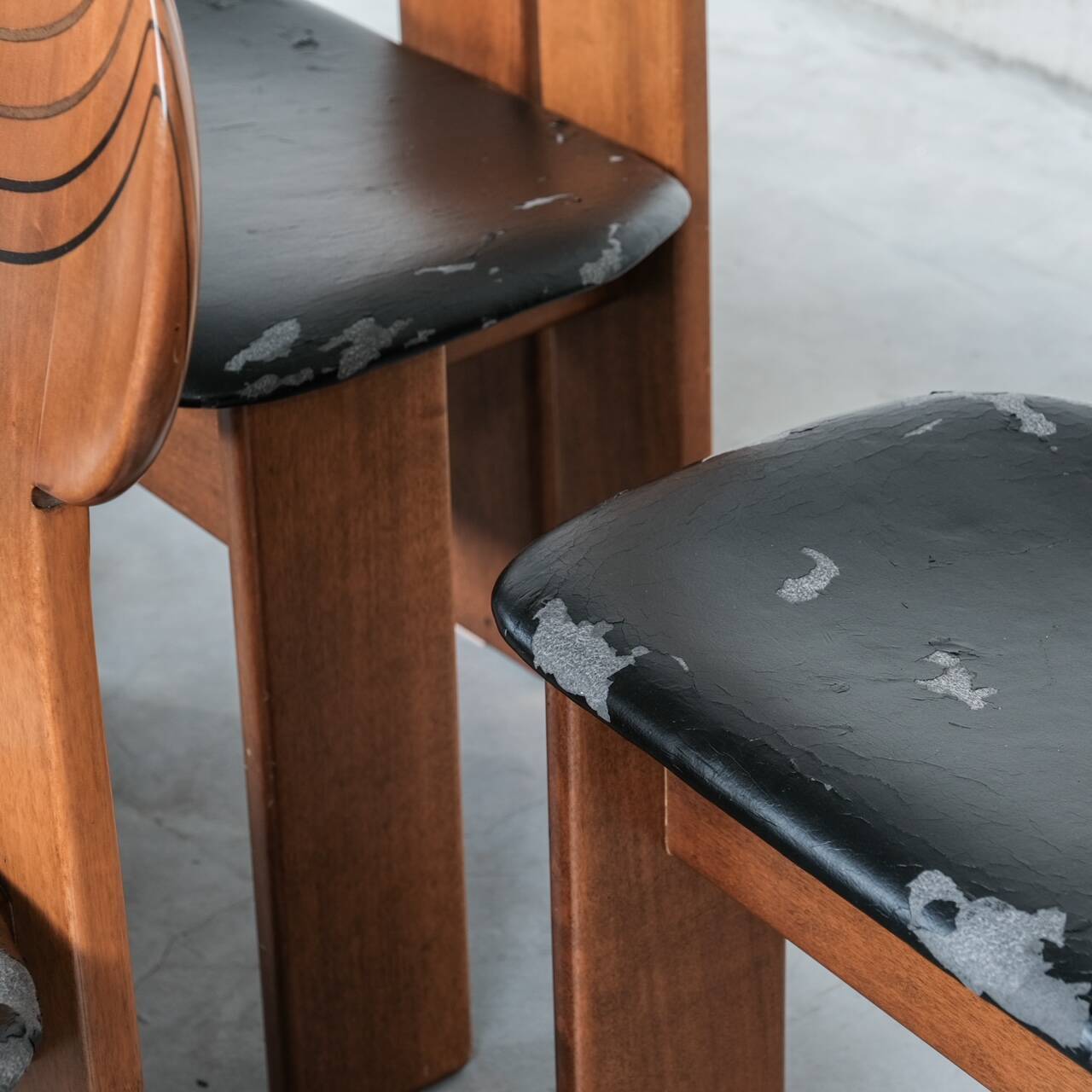 Set of Six 'Africa' Mid-Century Italian Dining Chairs by Scarpa