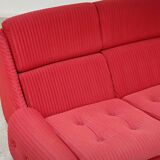 Canapé orange jitona ribbed fabric space age 1070