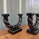 Ceramic twisted candle holder
