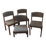 Set of 4 Baumann chairs from 1970