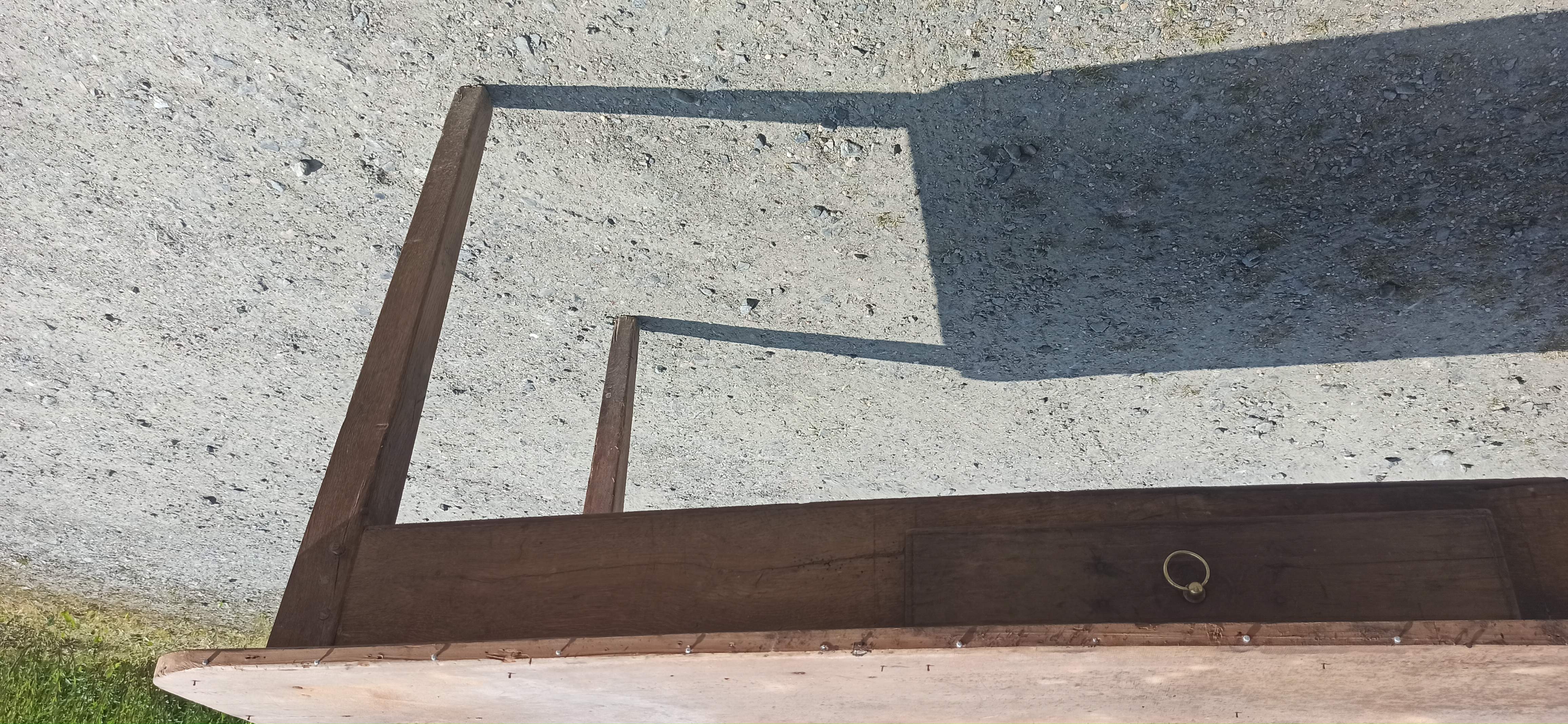 Large table 181 cm of cherry and oak farm